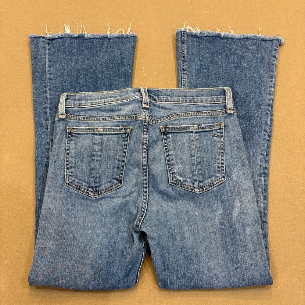 Rag & Bone Women’s 10 Inch Crop Flare Distressed Jeans Size 27 - Picture 6 of 16